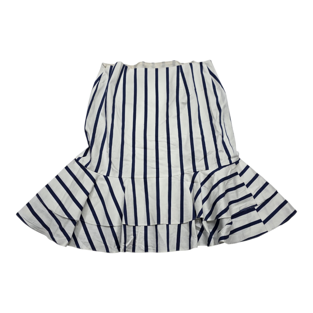 Falda Ralph Lauren De Mujer Talla 10 Blanca/azul Rayada