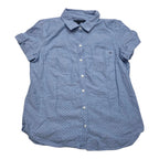 Camisa Tommy Hilfiger Mujer Talla Mediana Azul Con Lunares
