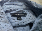 Camisa Tommy Hilfiger Mujer Talla Mediana Azul Con Lunares