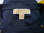 Playera Michael Kors Manga Corta Con Botones Mediana Azul