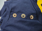 Playera Michael Kors Manga Corta Con Botones Mediana Azul