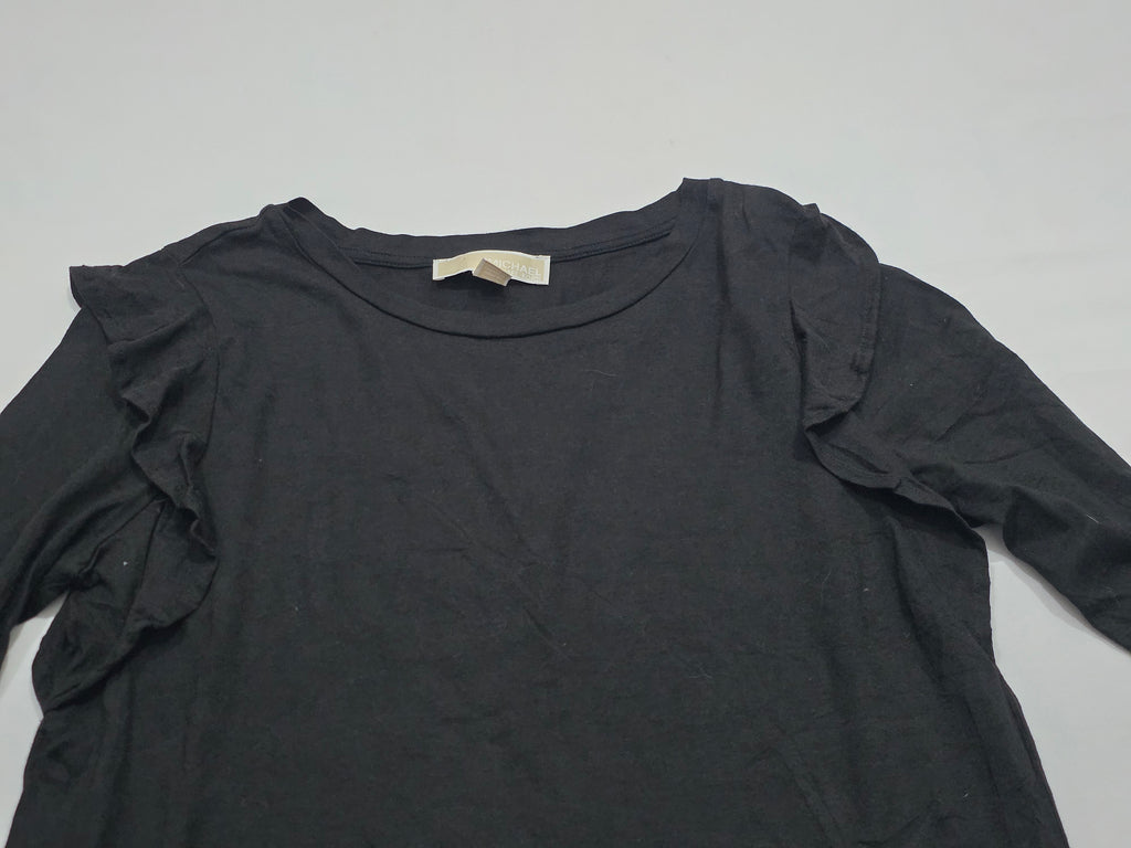 Playera Michael Kors Mediana Manga Larga Olan Color Negro