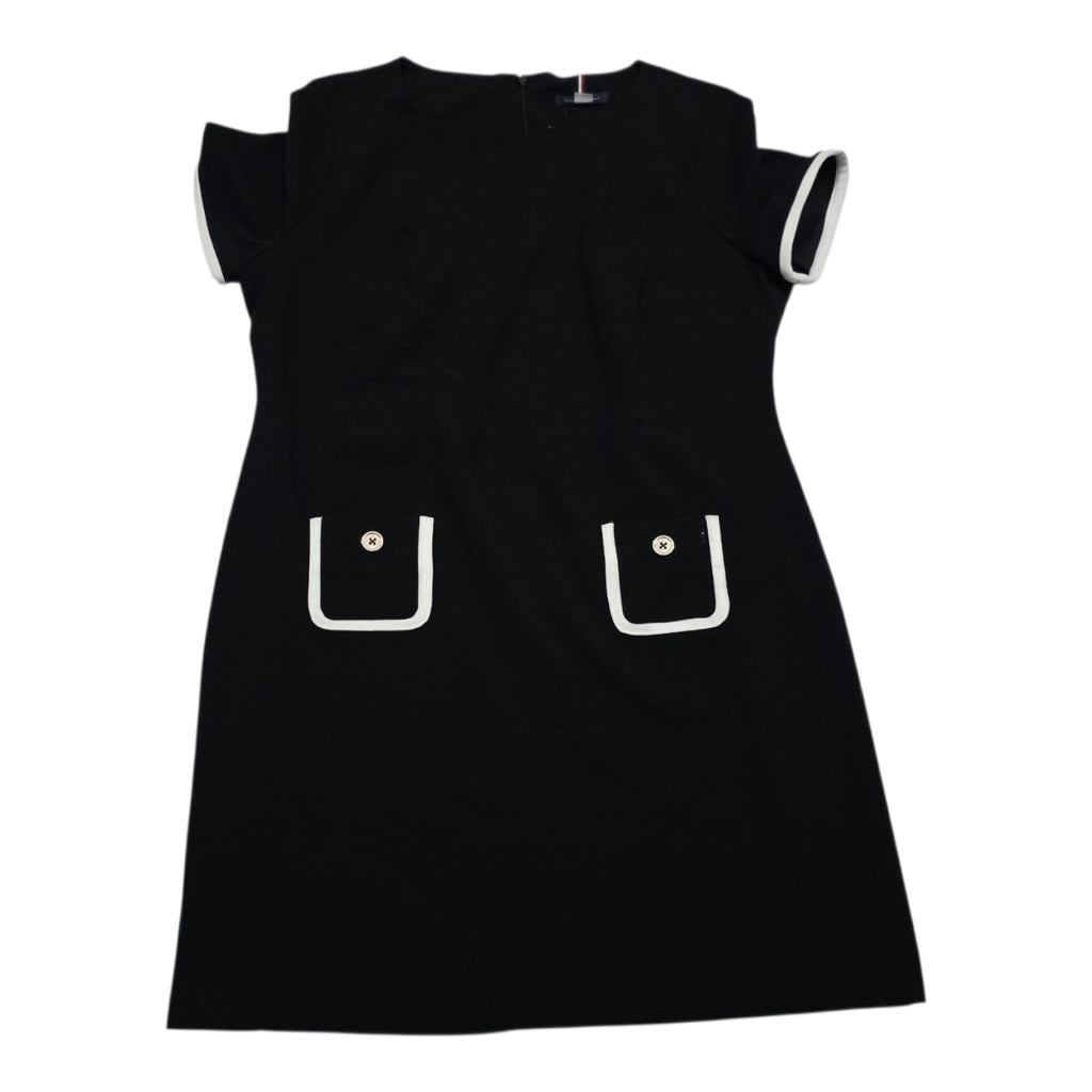 Vestido Tommy Hilfiger Mujer 14 Negro Blanco Manga Corta