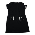 Vestido Tommy Hilfiger Mujer 14 Negro Blanco Manga Corta