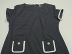 Vestido Tommy Hilfiger Mujer 14 Negro Blanco Manga Corta