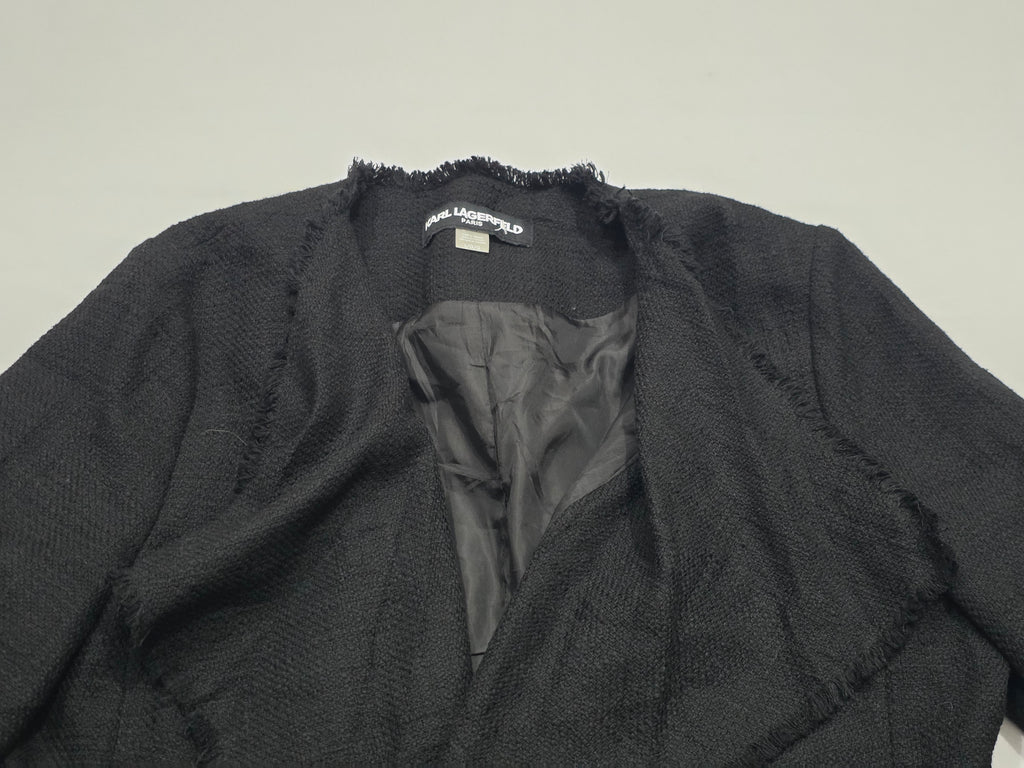 Blazer Karl Lagerfeld De Algodón Color Negro Talla Grande