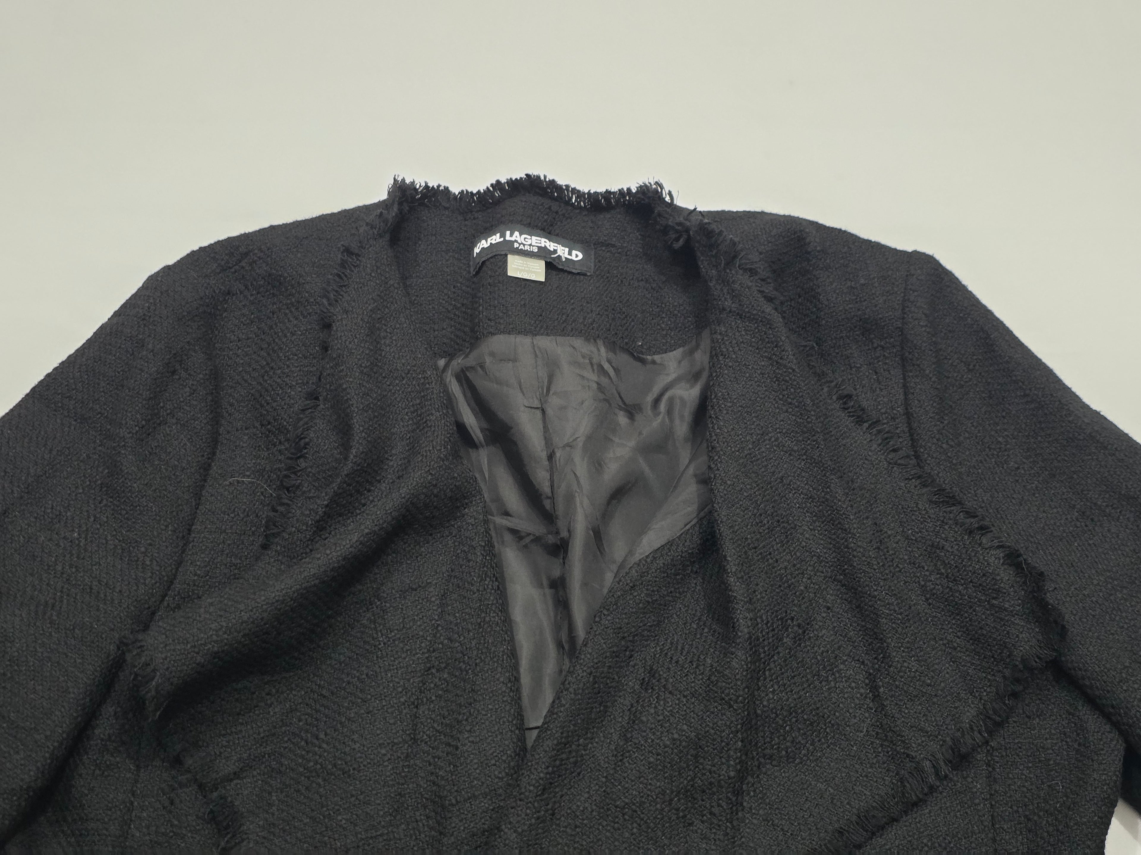 Blazer Karl Lagerfeld De Algodón Color Negro Talla Grande