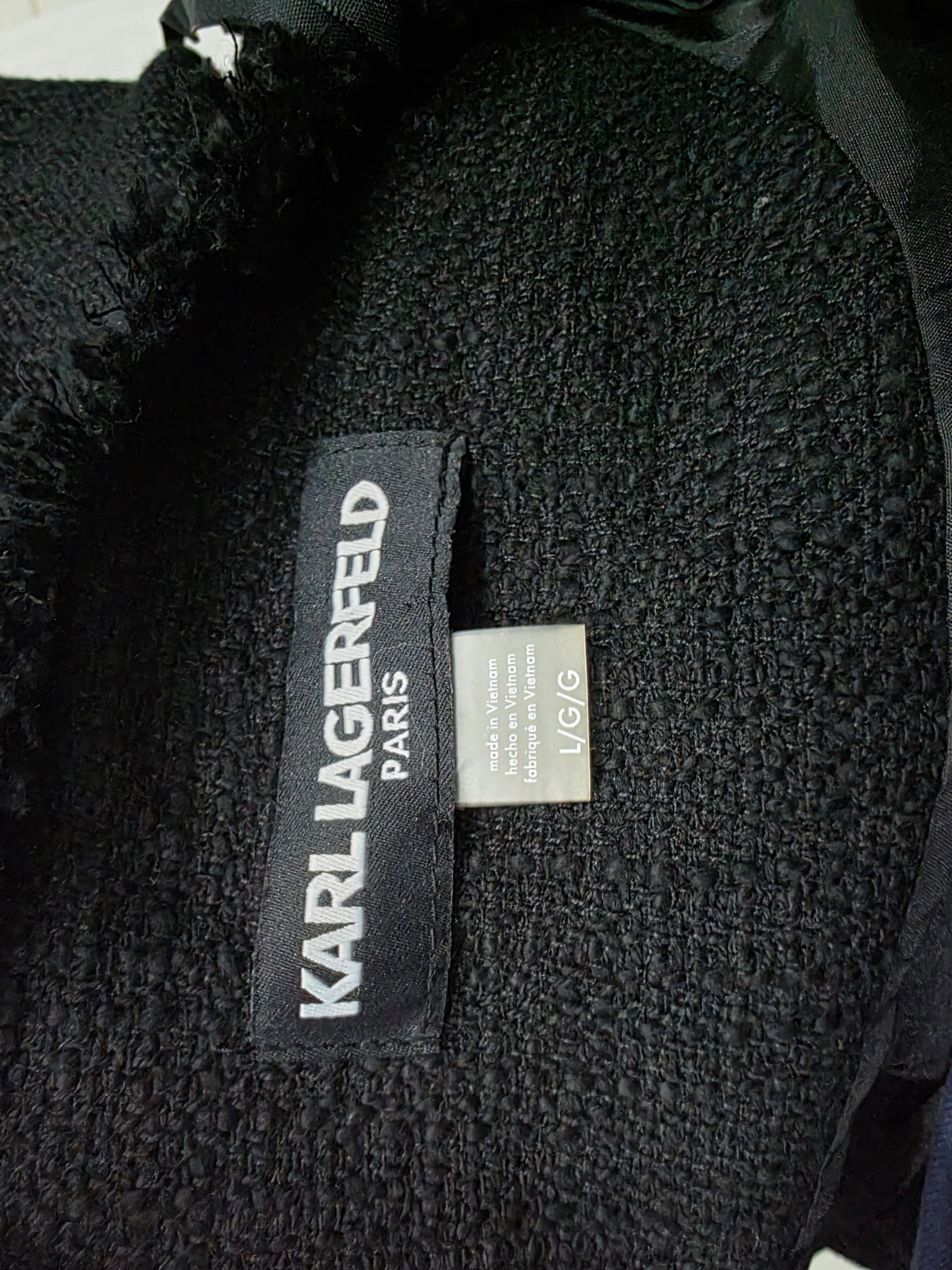 Blazer Karl Lagerfeld De Algodón Color Negro Talla Grande