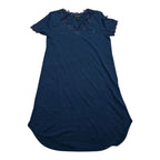 Vestido Ligero Ralph Lauren Mujer Talla Grande Azul Acero