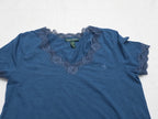 Vestido Ligero Ralph Lauren Mujer Talla Grande Azul Acero