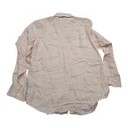 Camisa Ralph Lauren De Lino Rosa Claro Con Lineas
