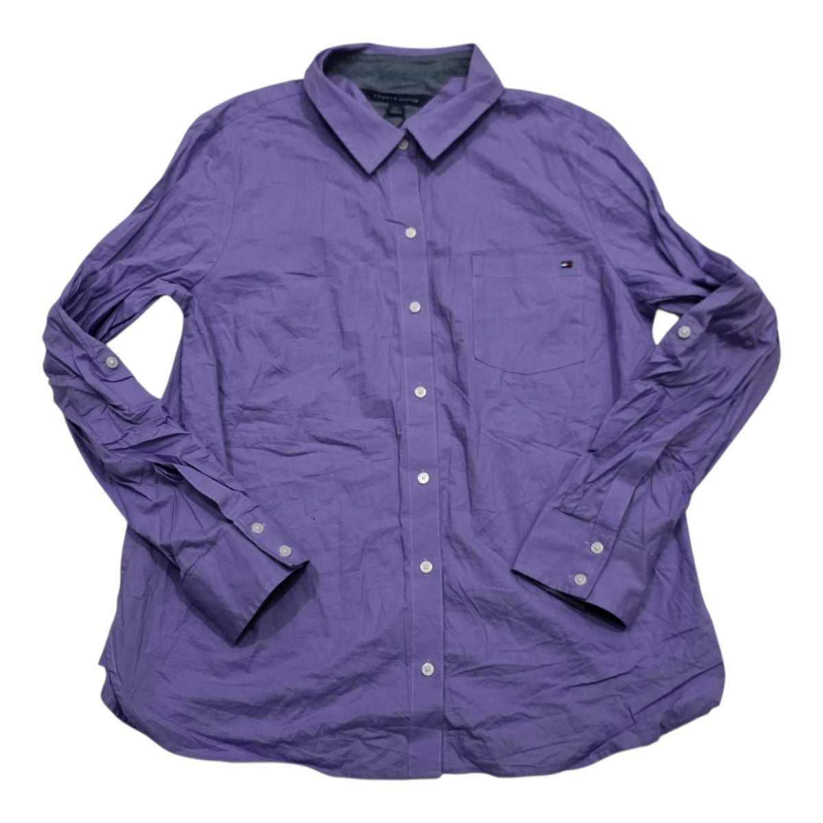 Camisa Tommy Hilfiger De Mujer Talla Grande Morada