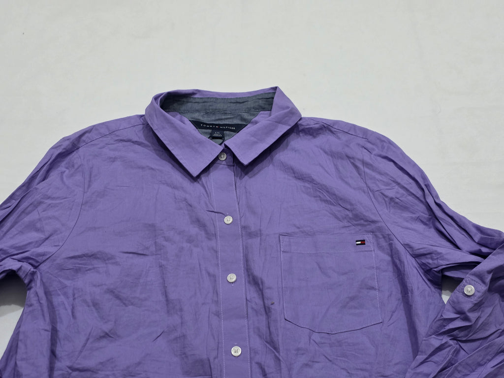 Camisa Tommy Hilfiger De Mujer Talla Grande Morada