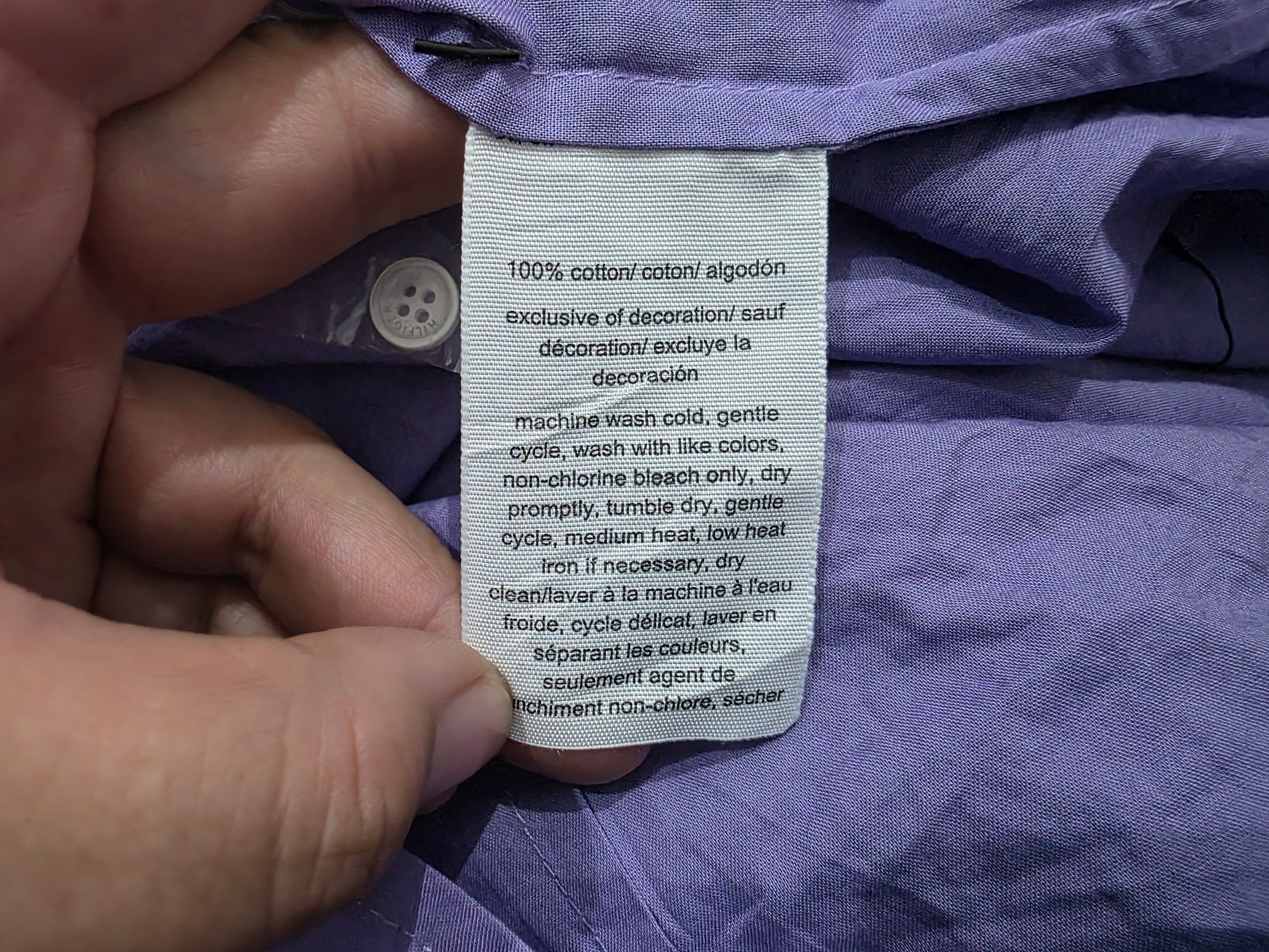 Camisa Tommy Hilfiger De Mujer Talla Grande Morada
