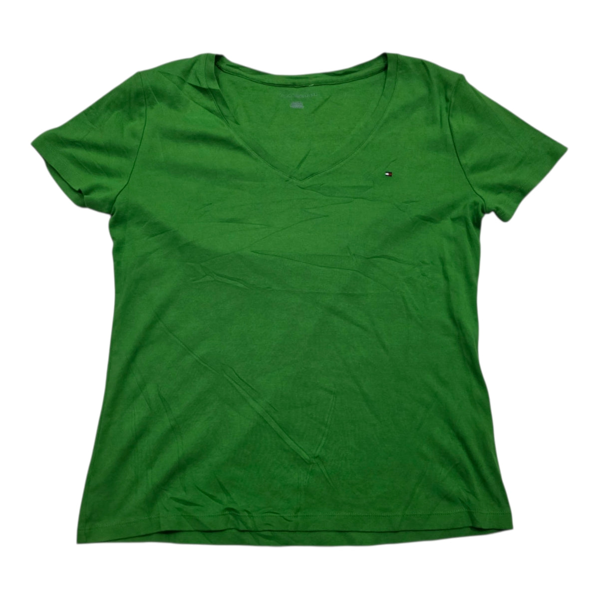 Playera Tommy Hilfiger Mujer Extra Grande Manga Corta Verde