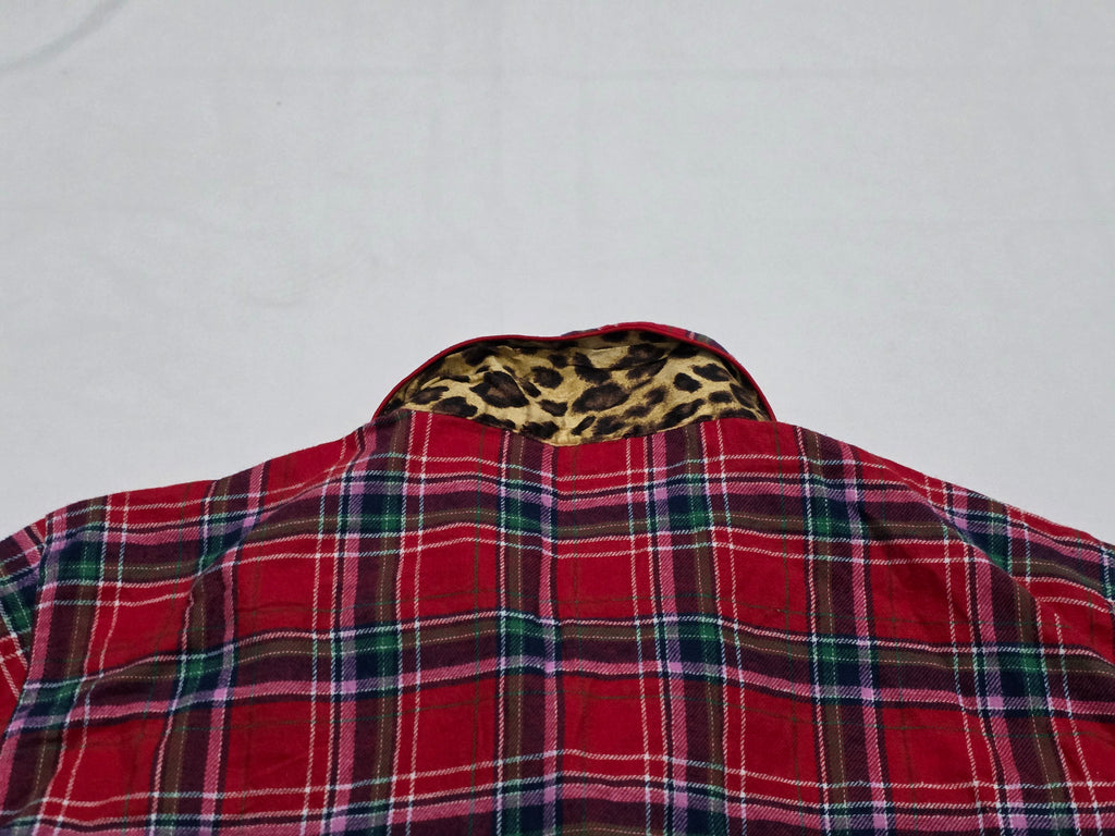 Camisa De Pijama Ralph Lauren Mujer Extra Grande Rojo/azul