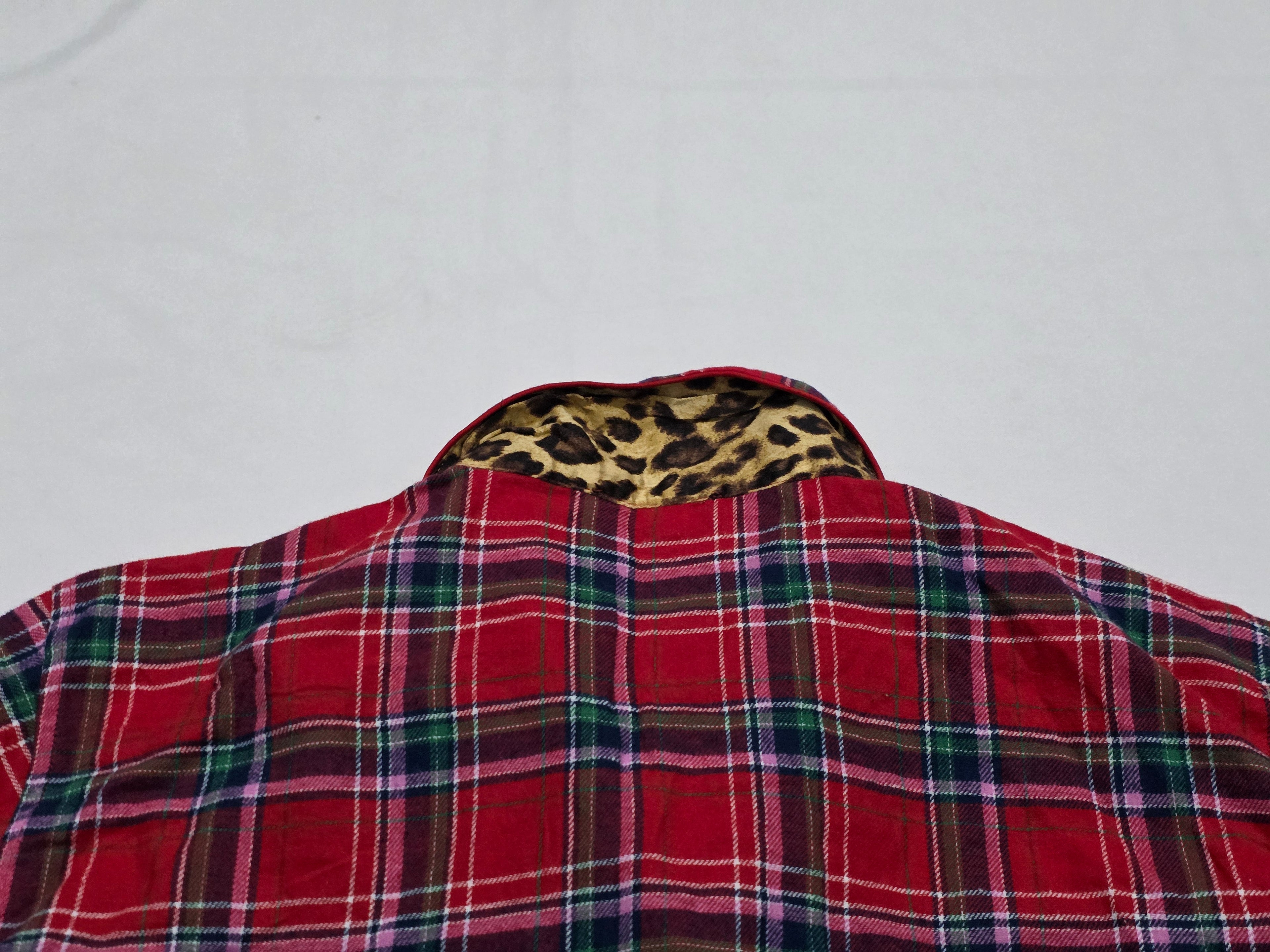 Camisa De Pijama Ralph Lauren Mujer Extra Grande Rojo/azul