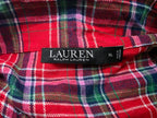 Camisa De Pijama Ralph Lauren Mujer Extra Grande Rojo/azul