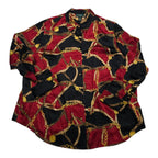 Camisa Ralph Lauren De Seda Talla 2x Rojo/negro De Mujer