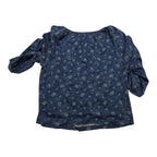Blusa Ralph Lauren Mujer Chica Petite Manga 3/4 Azul Acero