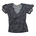 Blusa Michael Kors Gris Floreada Talla Petite Manga Amplia