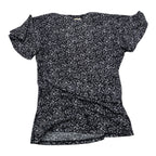 Blusa Michael Kors Gris Floreada Talla Petite Manga Amplia