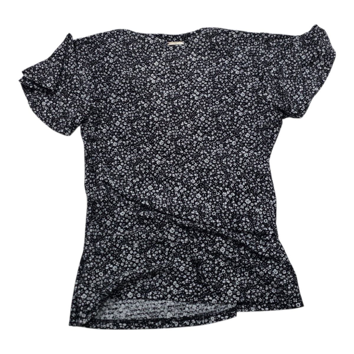 Blusa Michael Kors Gris Floreada Talla Petite Manga Amplia