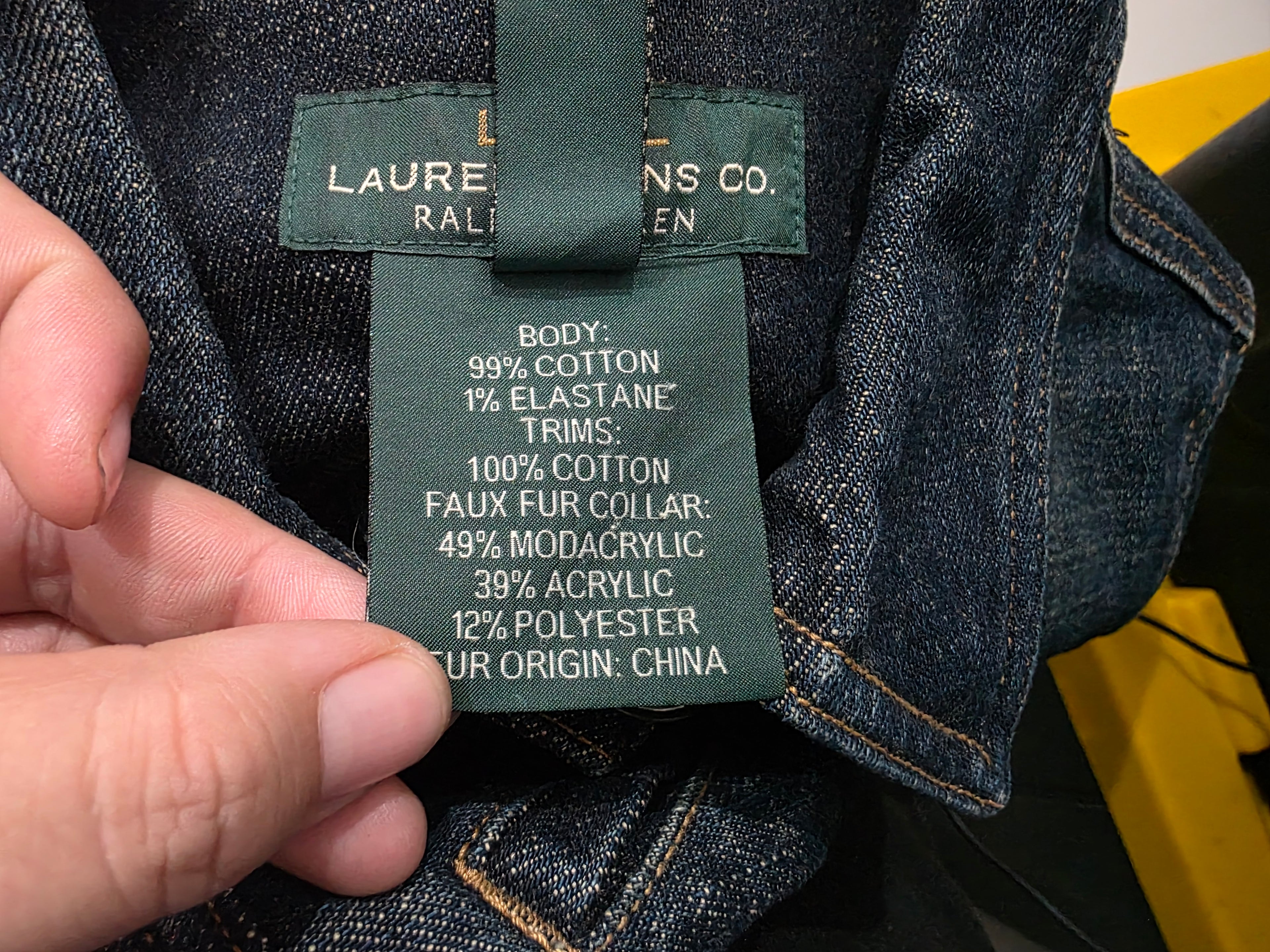 Chamarra Ralph Lauren De Mujer Extra Chica De Mezclilla