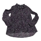 Blusa Ralph Lauren De Mujer Talla Chica Morada Con Figuras