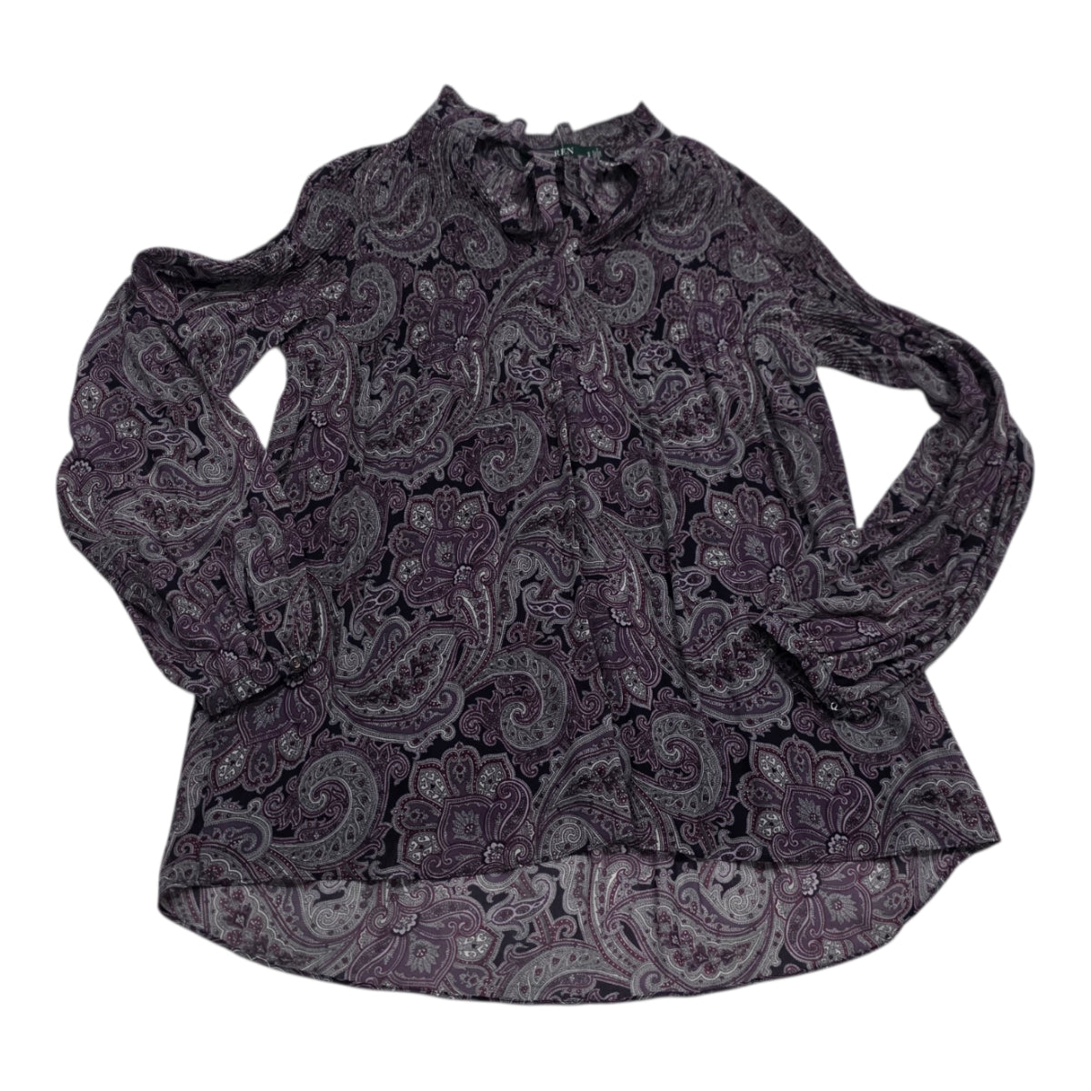 Blusa Ralph Lauren De Mujer Talla Chica Morada Con Figuras