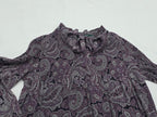 Blusa Ralph Lauren De Mujer Talla Chica Morada Con Figuras