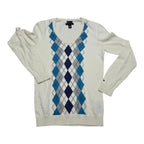 Sueter Tommy Hilfiger Beige Con Rombos Talla Chica De Mujer