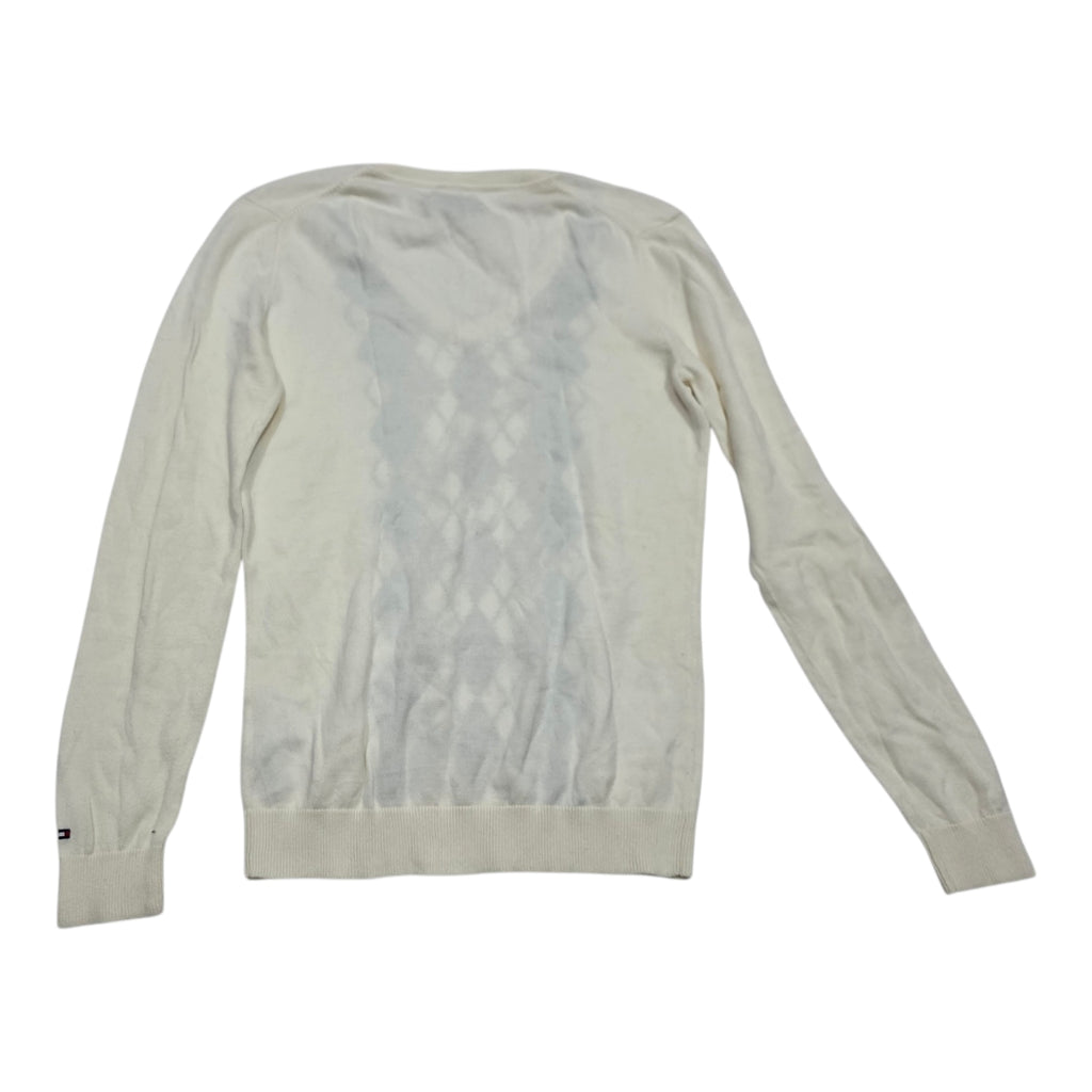 Sueter Tommy Hilfiger Beige Con Rombos Talla Chica De Mujer