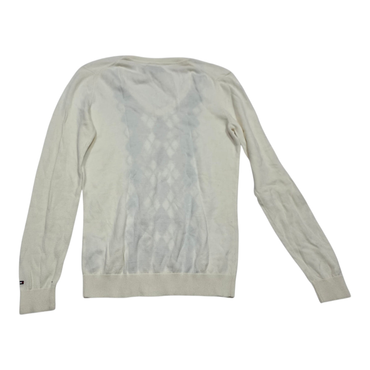 Sueter Tommy Hilfiger Beige Con Rombos Talla Chica De Mujer