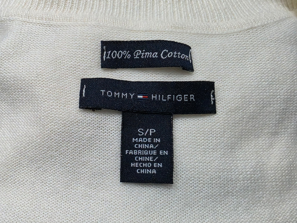 Sueter Tommy Hilfiger Beige Con Rombos Talla Chica De Mujer