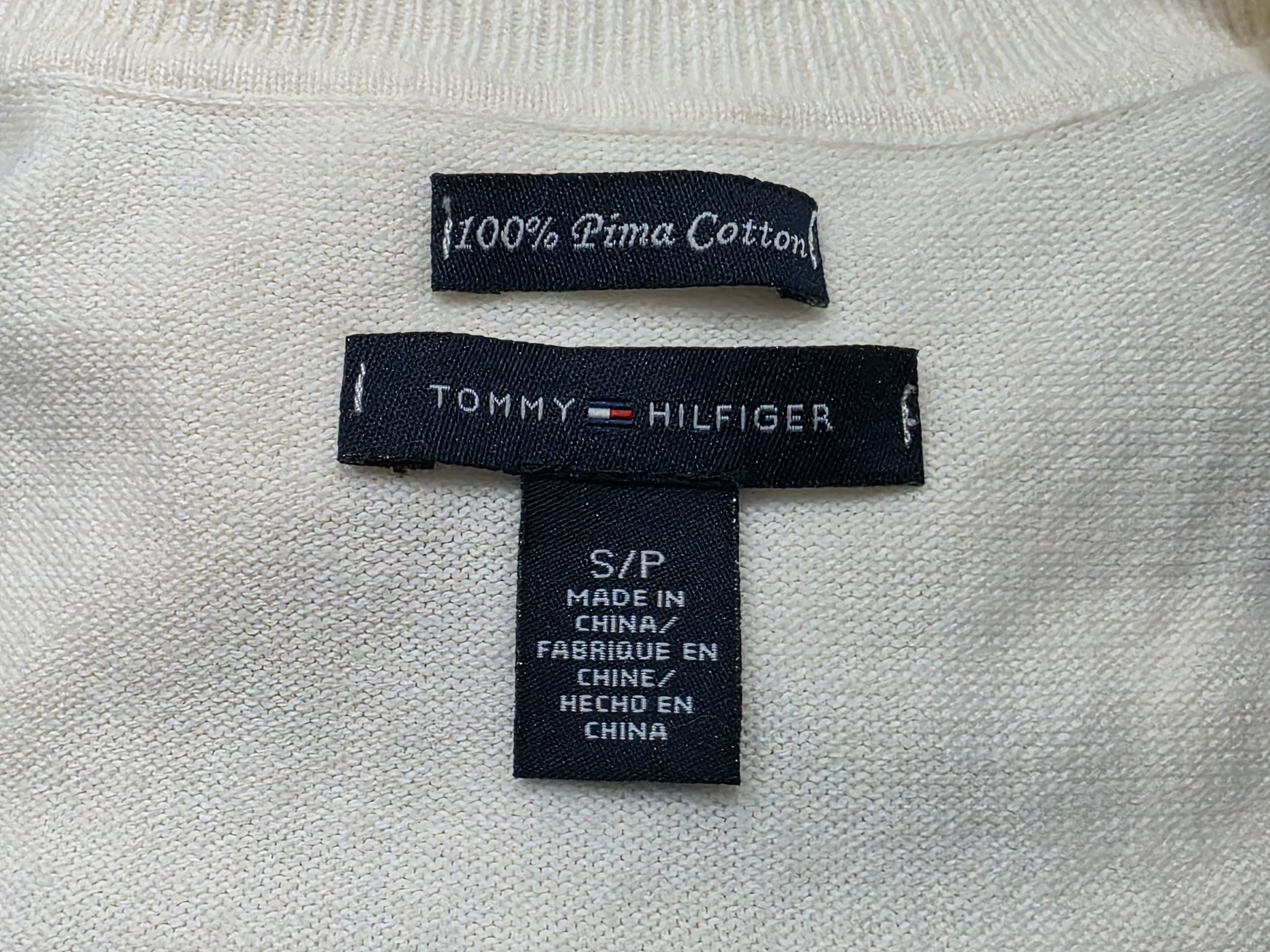 Sueter Tommy Hilfiger Beige Con Rombos Talla Chica De Mujer