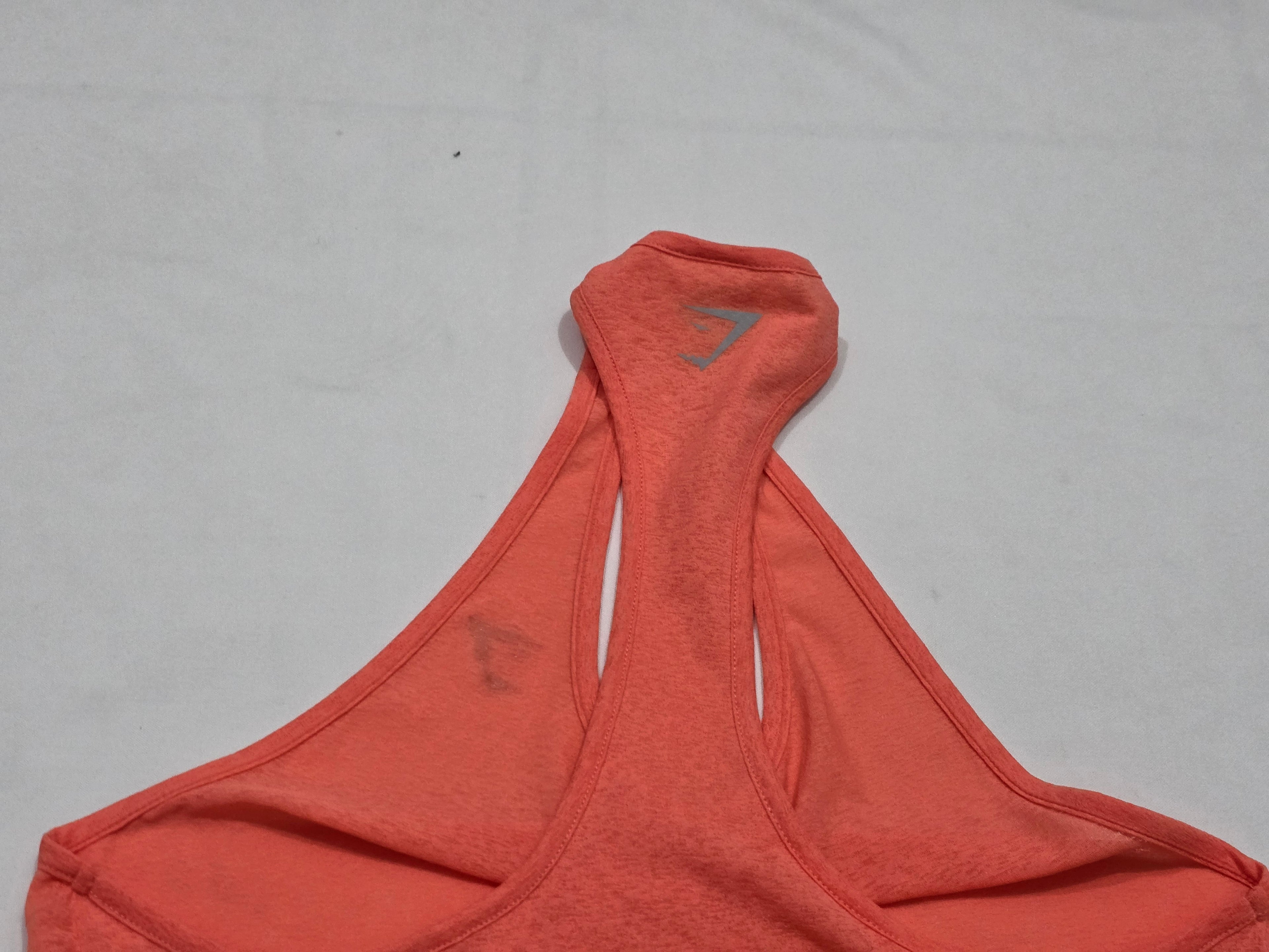 Playera Sin Mangas Gymshark Naranja Talla Chica