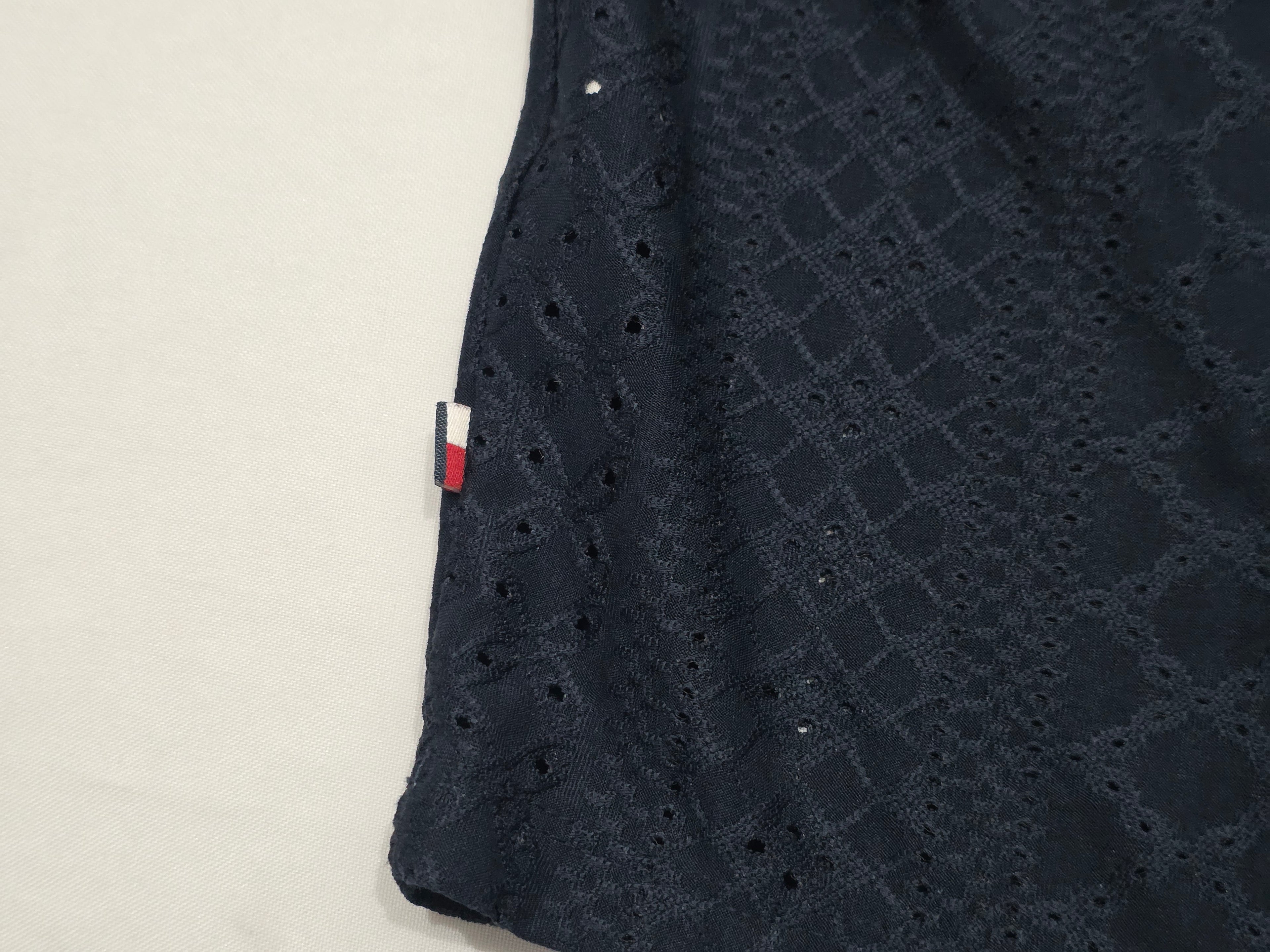 Blusa De Encaje Tommy Hilfiger Azul Marino Talla Chica
