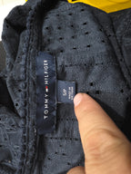 Blusa De Encaje Tommy Hilfiger Azul Marino Talla Chica