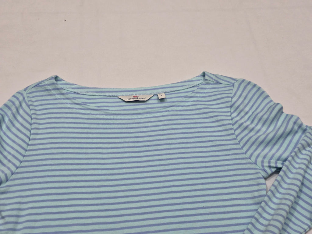 Playera Vineyard Vines Azul Rayado Talla Chica De Mujer
