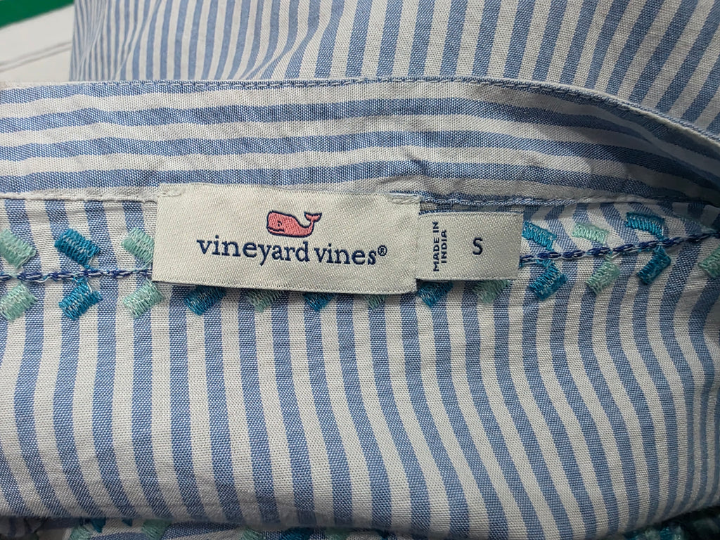 Blusa Vineyard Vines De Mujer Chica Azul Rayada Flores