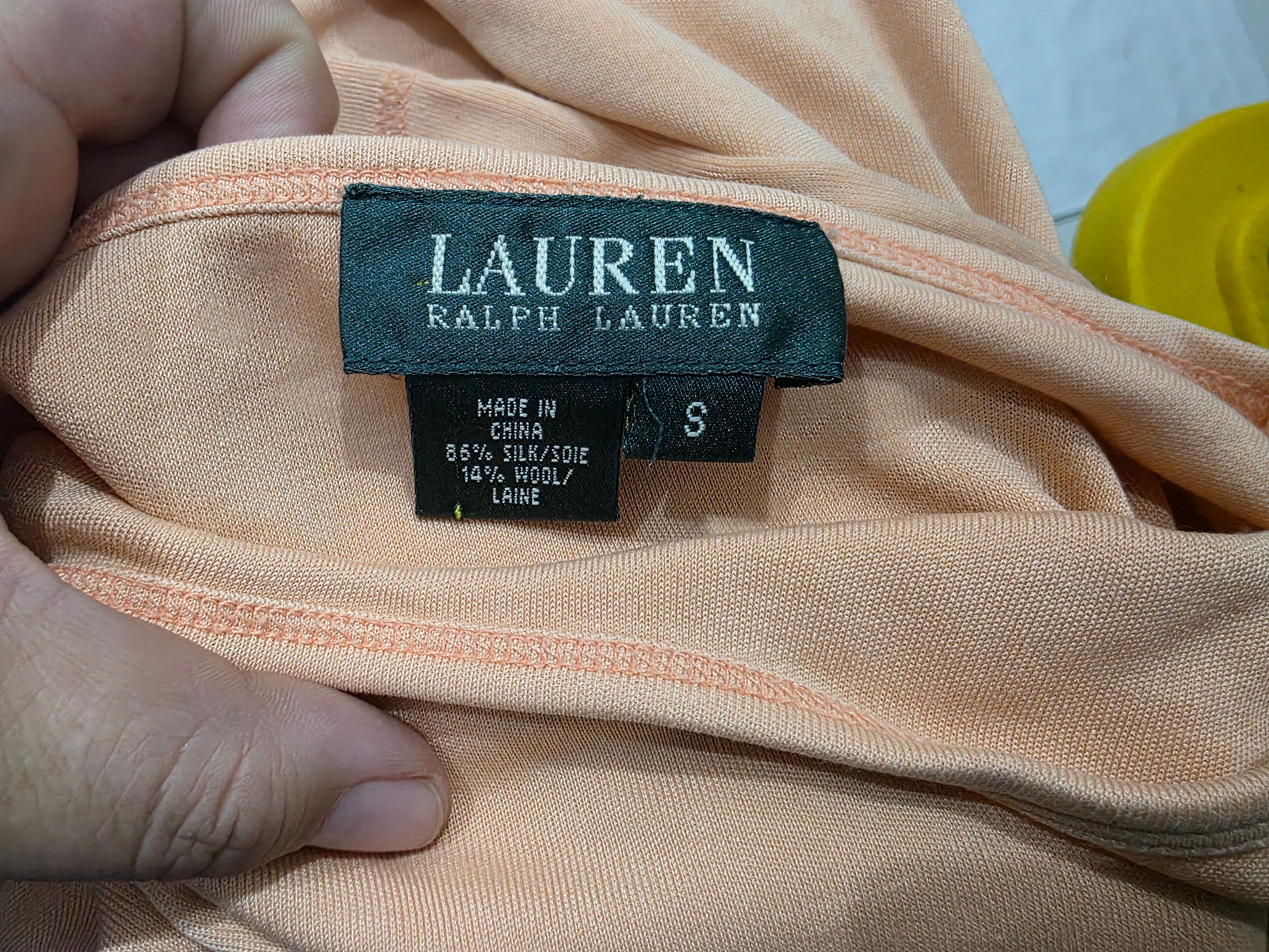 Playera Ralph Lauren De Seda Color Naranja Talla Chica