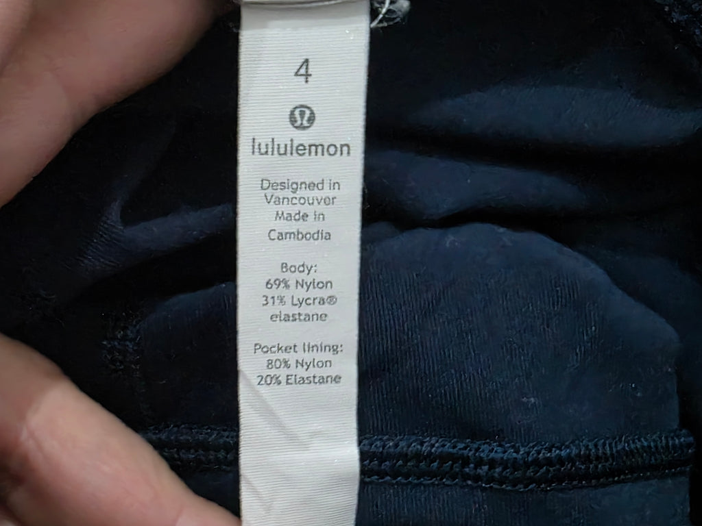 Legging Lululemon Wunder Talla 4 Azul Marino De Mujer