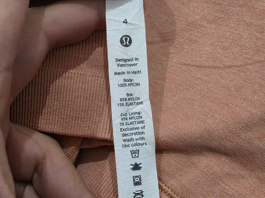 Playera De Tirantes Lululemon Talla 4 Color Naranja