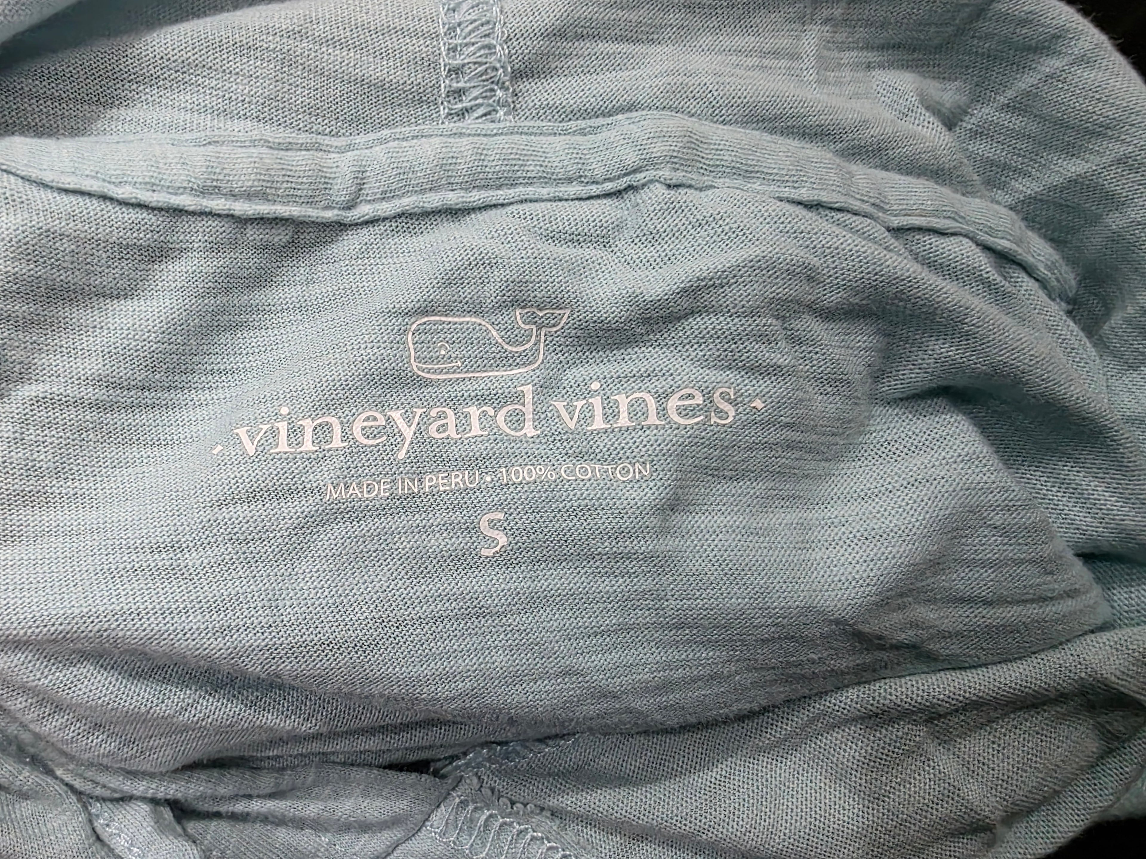 Playera Larga Gorro Vineyard Vines Mujer Chica Azul Claro