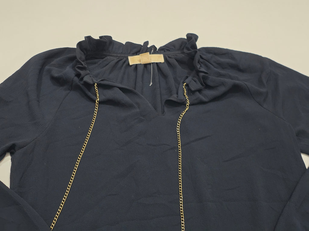 Blusa Michael Kors Talla Chica De Mujer Azul Con Cadena