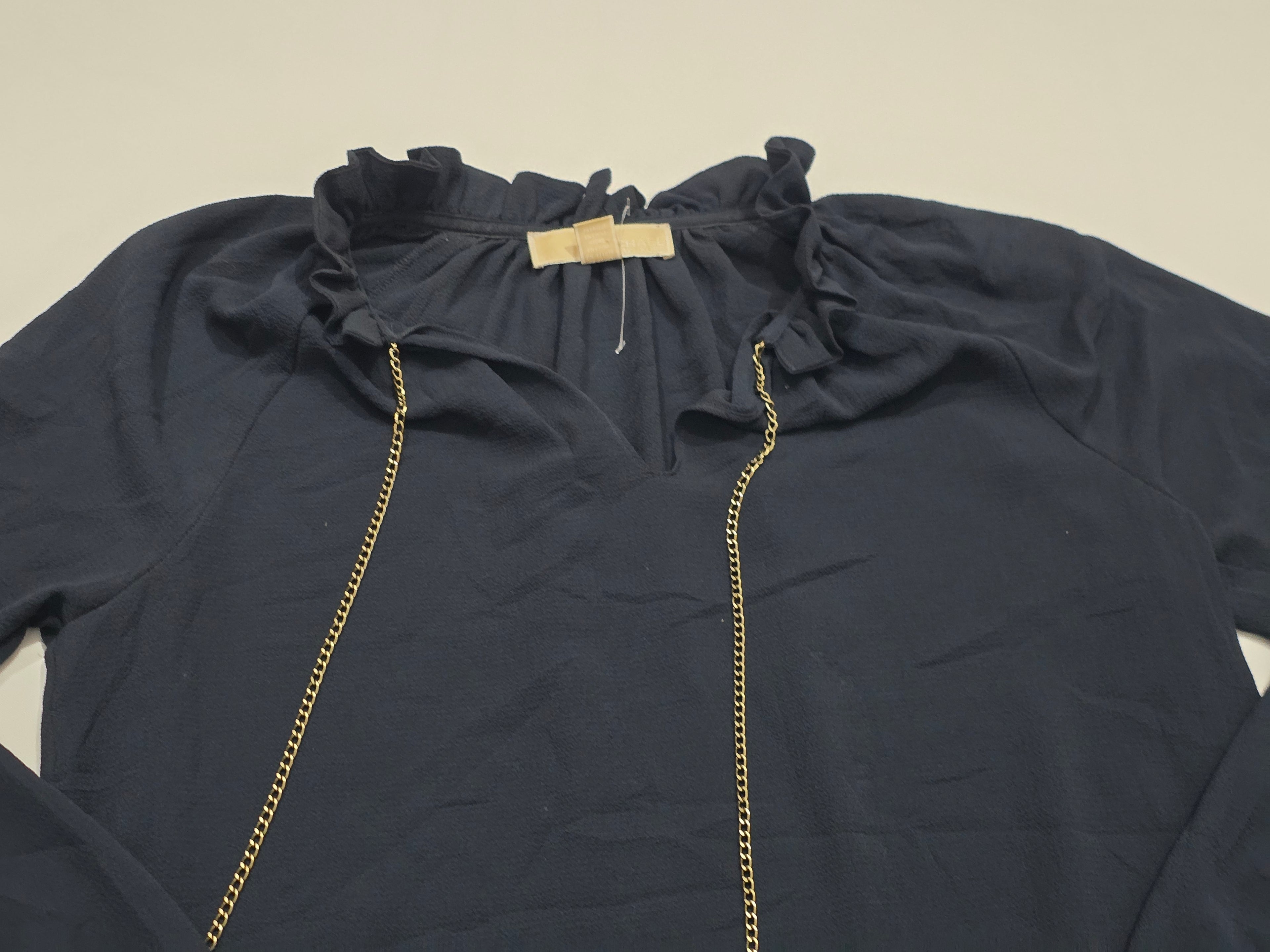 Blusa Michael Kors Talla Chica De Mujer Azul Con Cadena