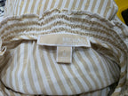 Blusa Michael Kors Con Olan Color Cafe Rayada Mediana