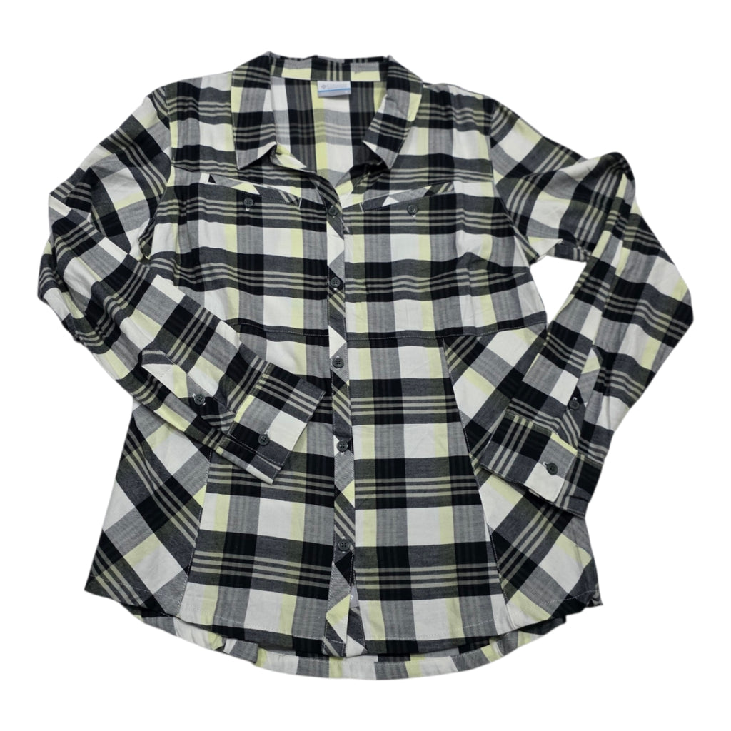 Camisa Columbia Gris Con Amarillo Mediana De Mujer
