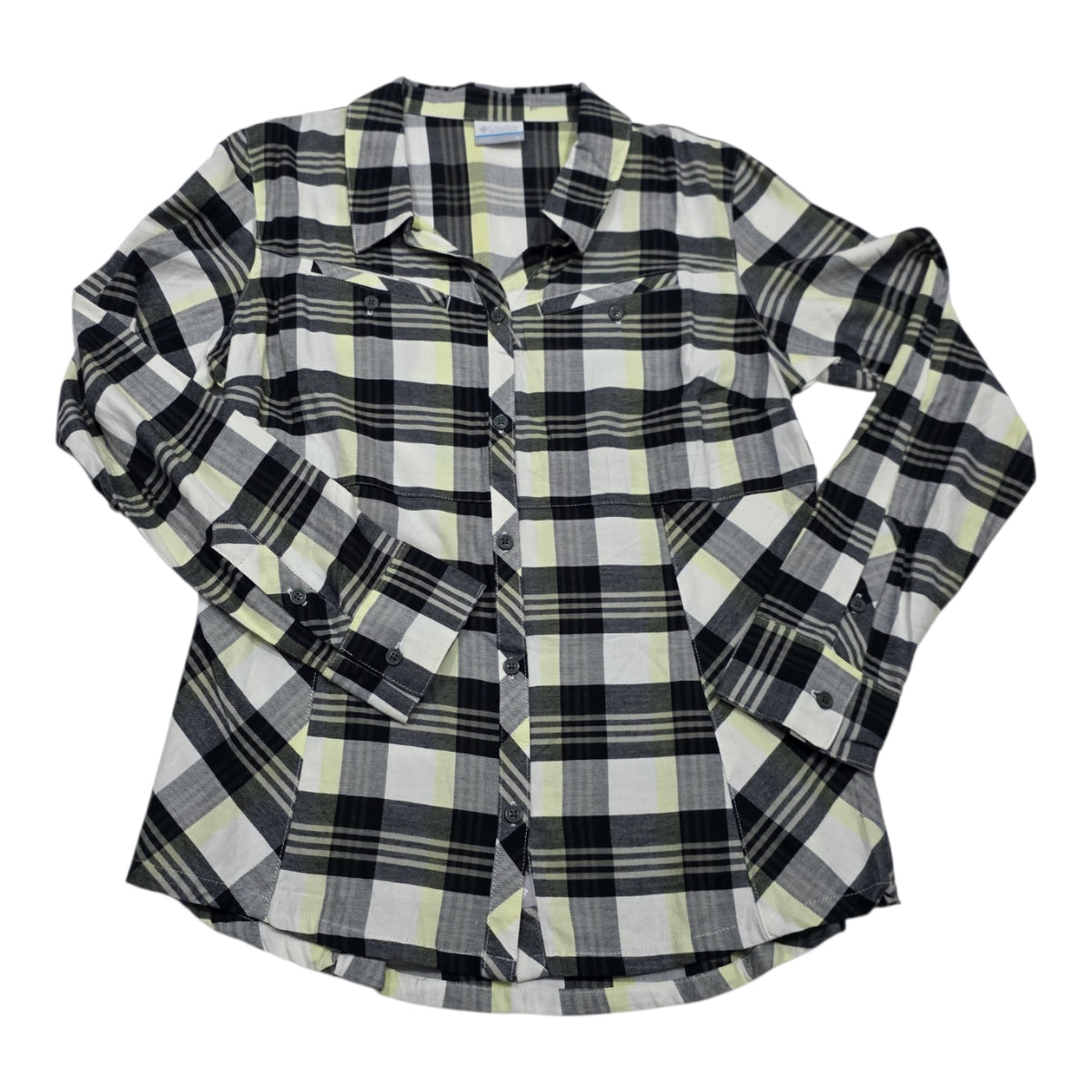 Camisa Columbia Gris Con Amarillo Mediana De Mujer